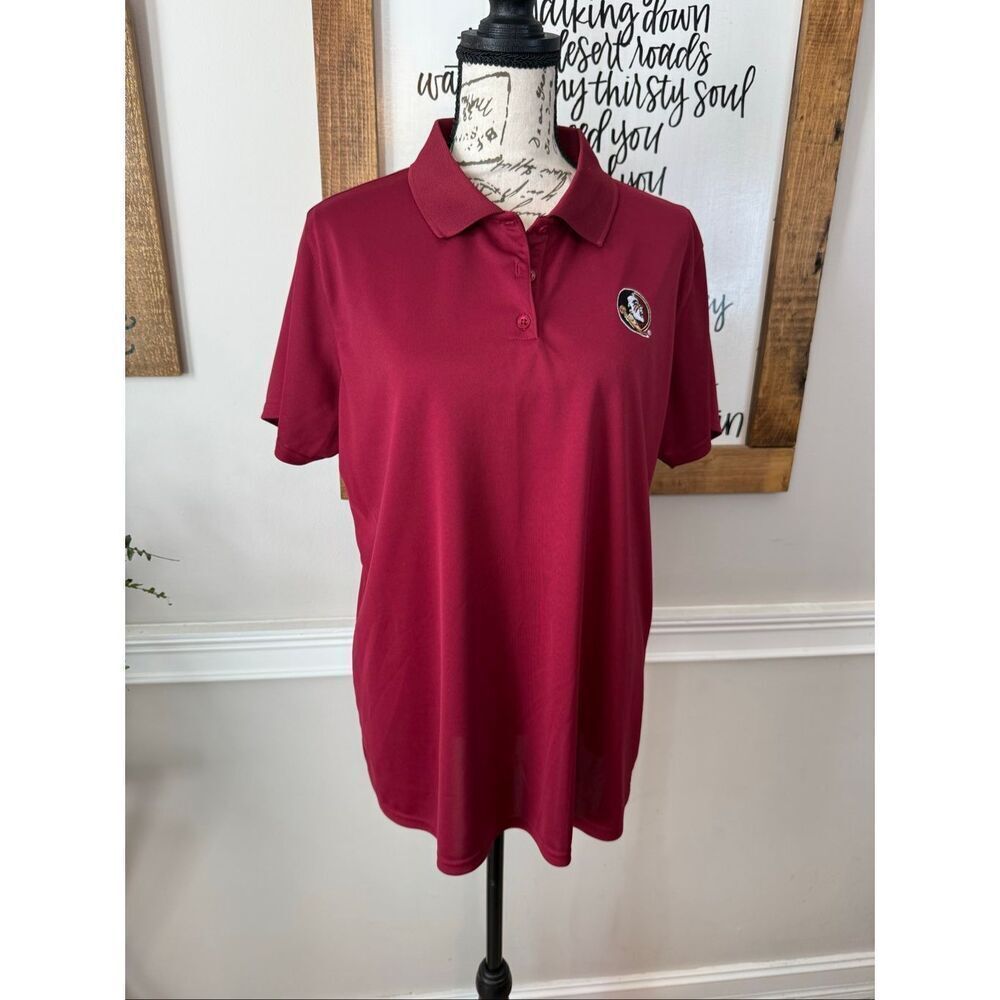 Antigua Women's Florida State Seminoles Columbia Golf Polo Shirt Red XL NWOT